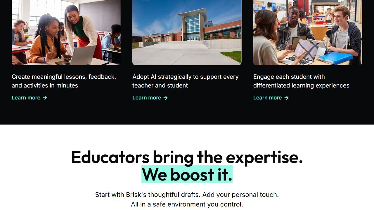 Brisk Teaching detail section in 2026