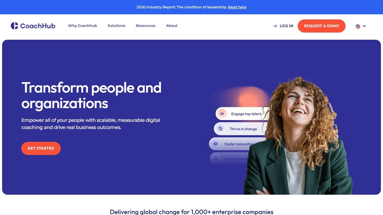 CoachHub homepage and interface