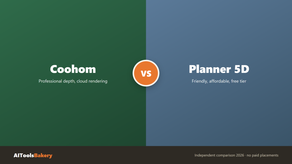 Coohom vs Planner 5D (2026) independent comparison