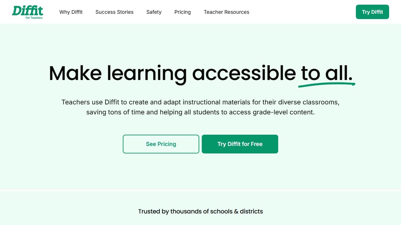 Diffit homepage in 2026