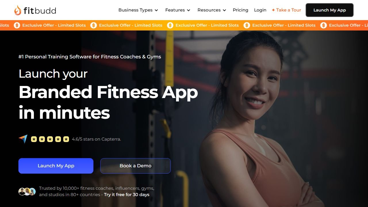 FitBudd homepage in 2026