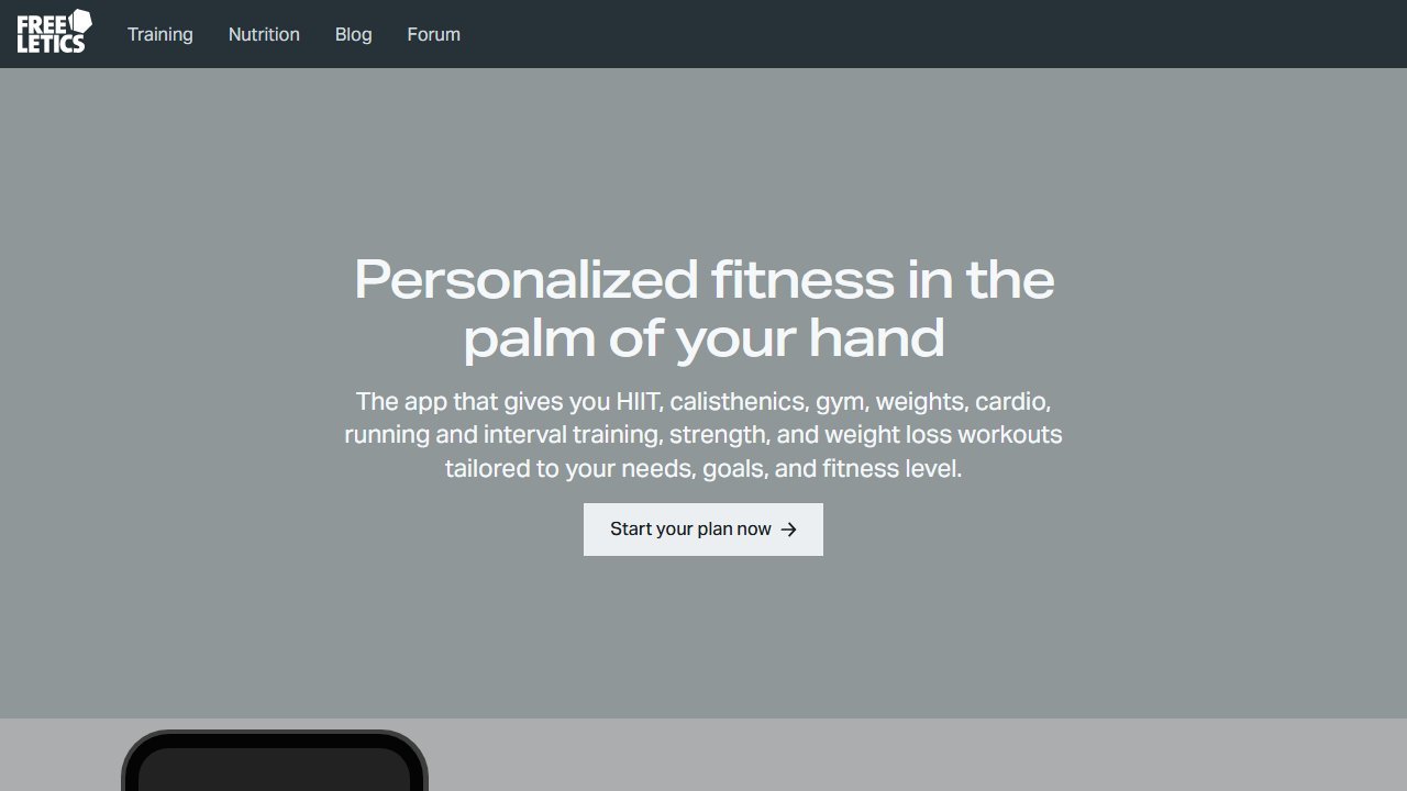 Freeletics app interface 2026