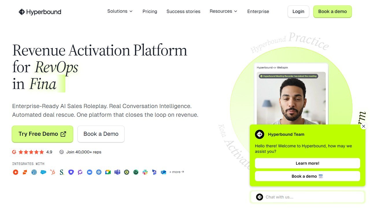 Hyperbound homepage and interface