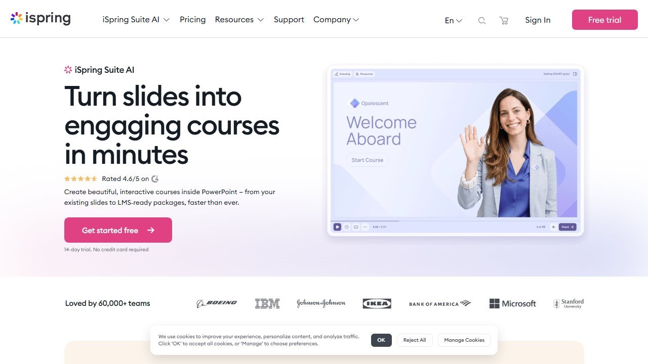 iSpring Suite e-learning authoring tool homepage