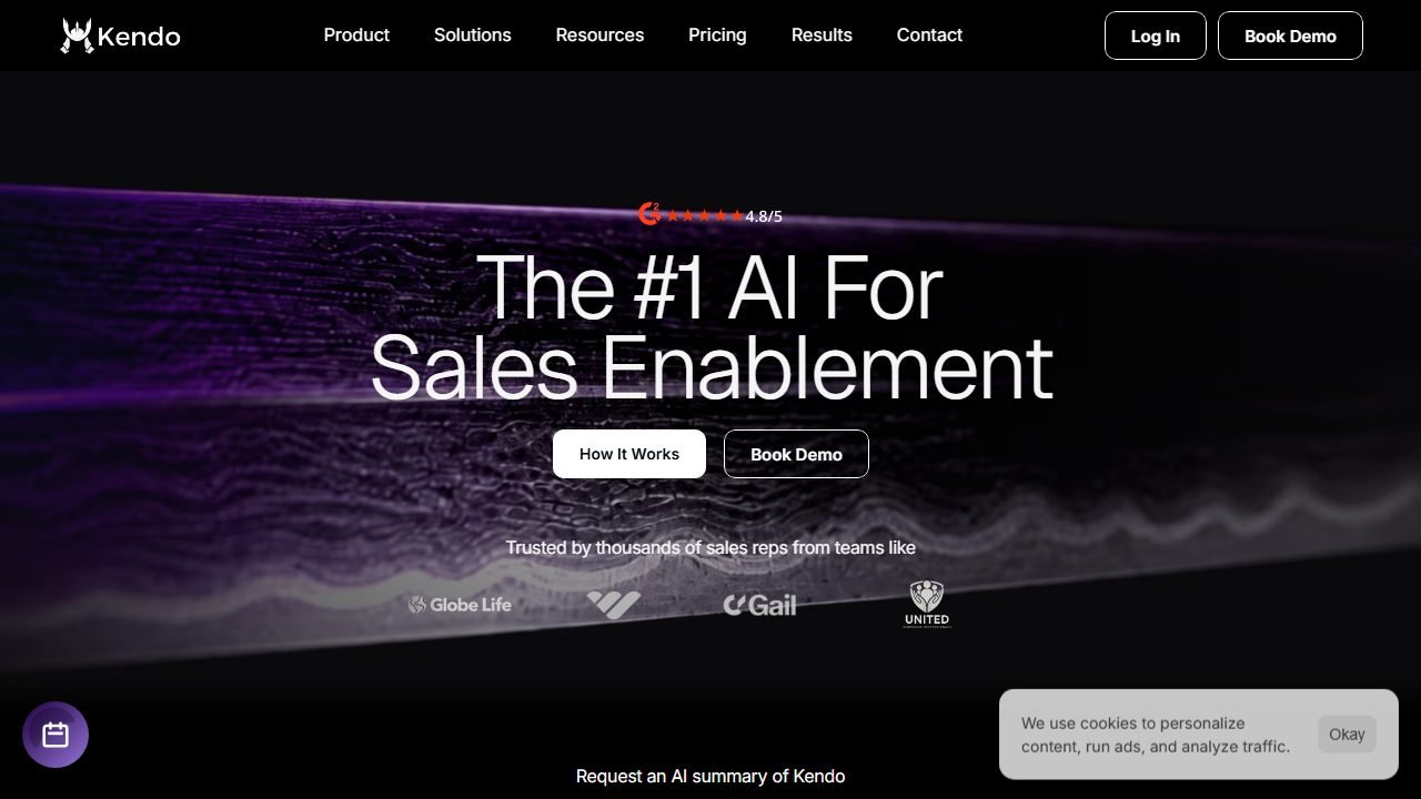 Kendo AI homepage and interface