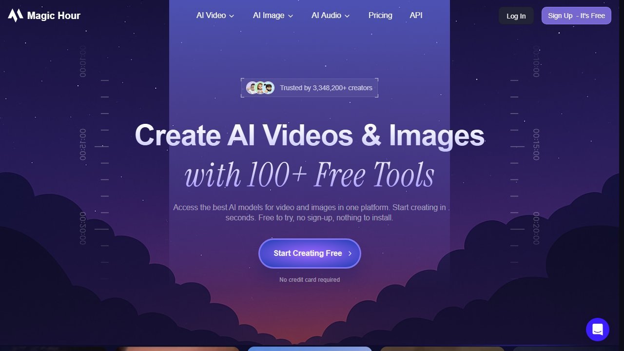 Magic Hour AI face swap tool homepage, best free video face swap