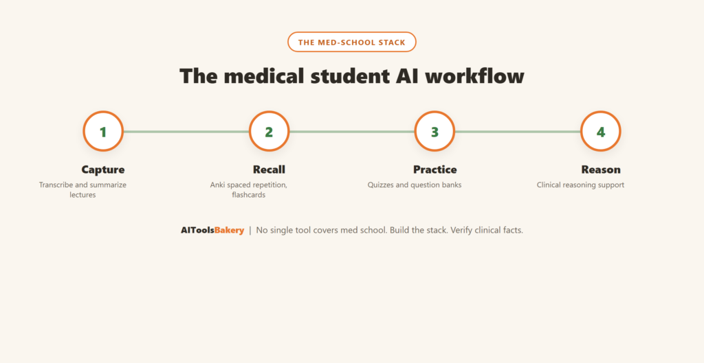 AI Tools for Medical Students (2026) workflow diagram