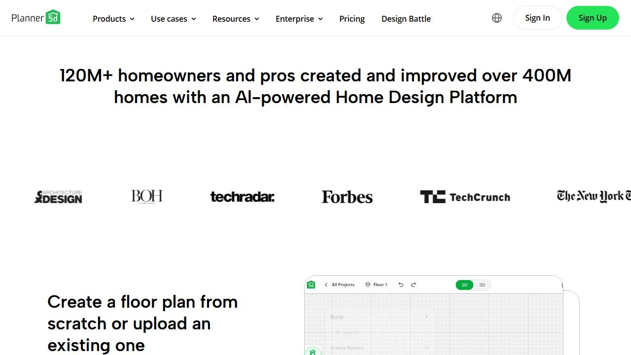 Planner 5D features in 2026