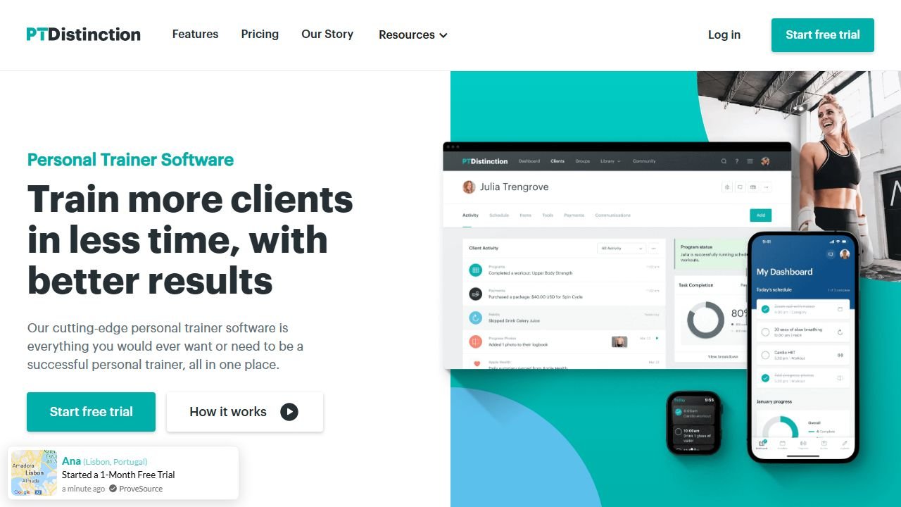 PT Distinction homepage in 2026