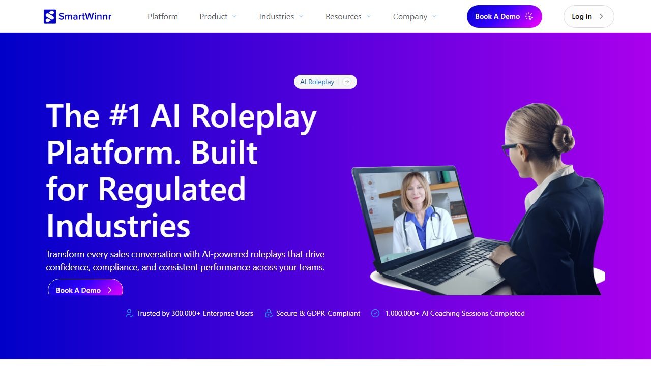 SmartWinnr homepage and interface