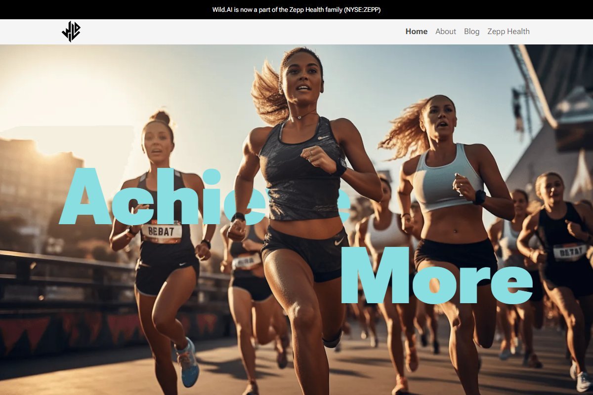 Wild AI cycle-aware training app homepage for women athletes