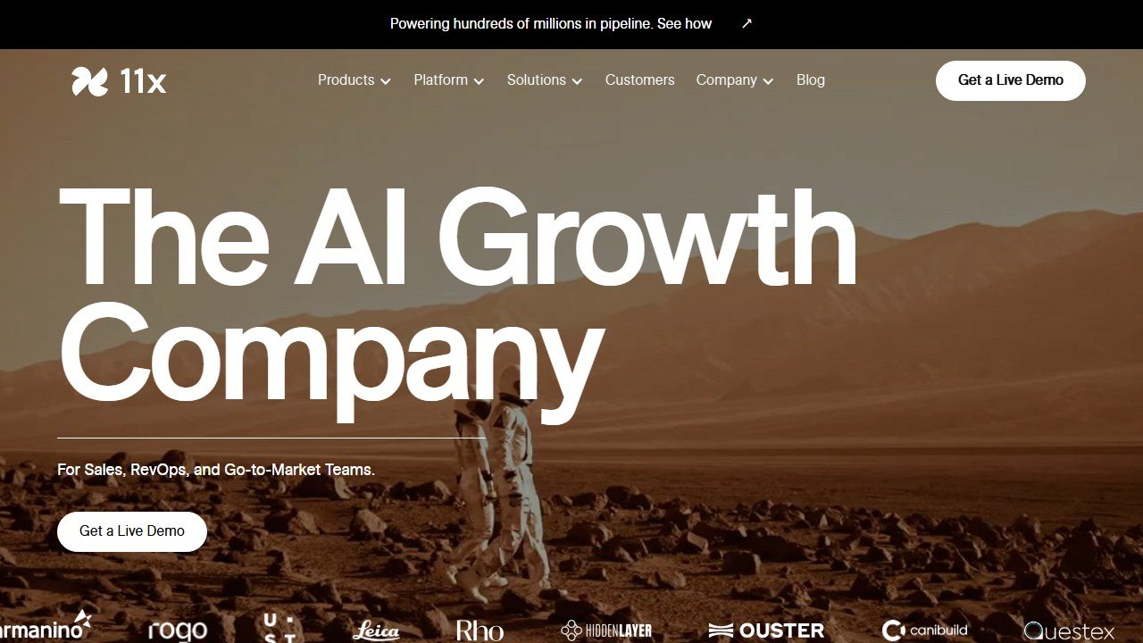 11x AI digital workers homepage