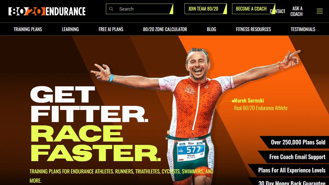 80/20 Endurance training homepage