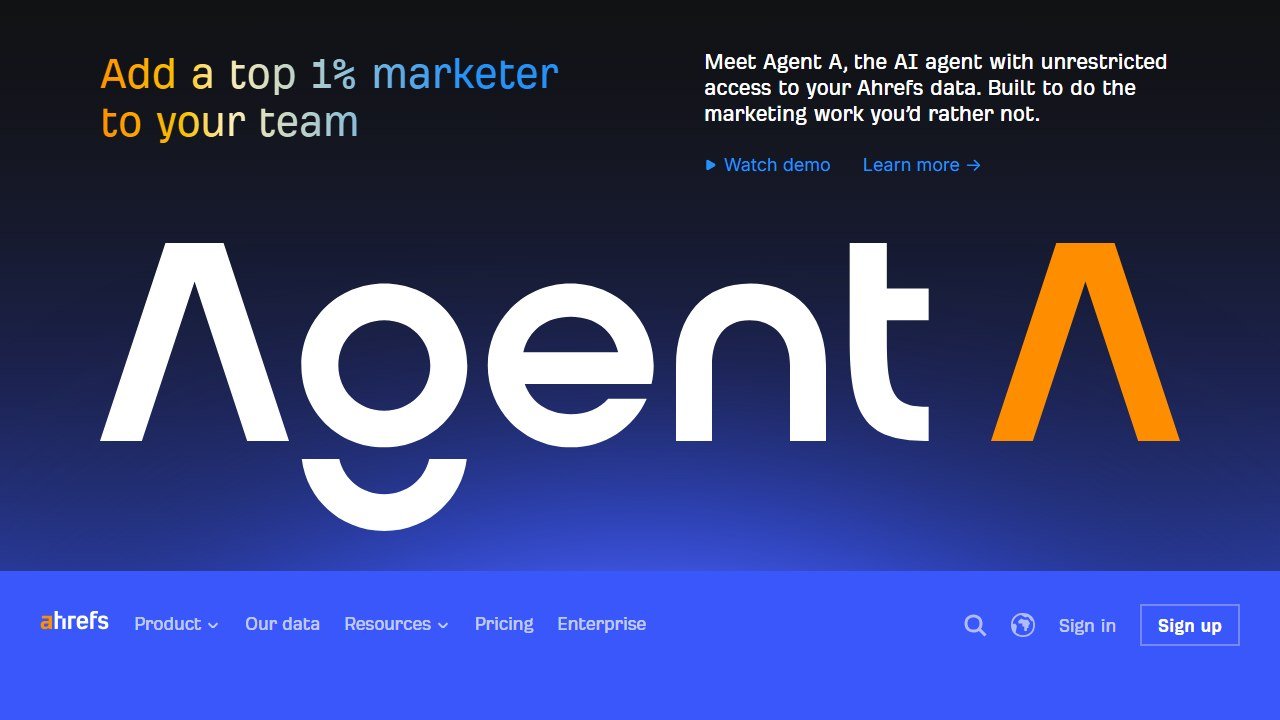 Ahrefs homepage screenshot 2026