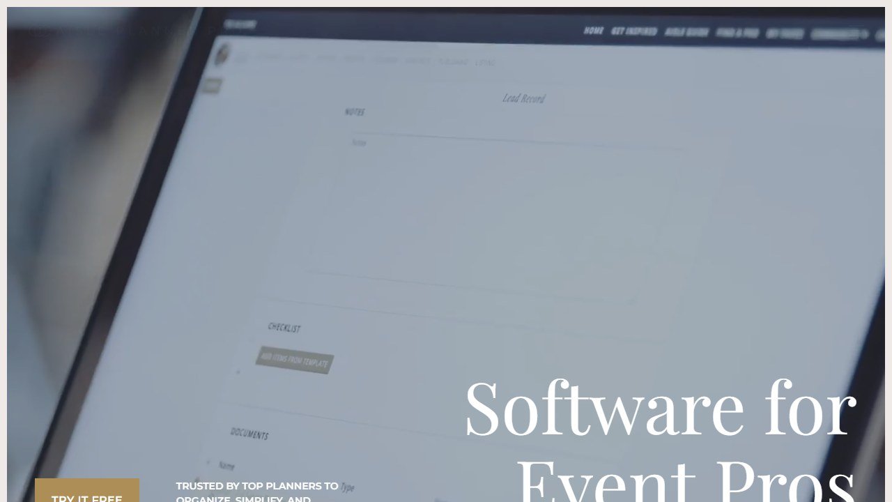 Aisle Planner wedding planning homepage