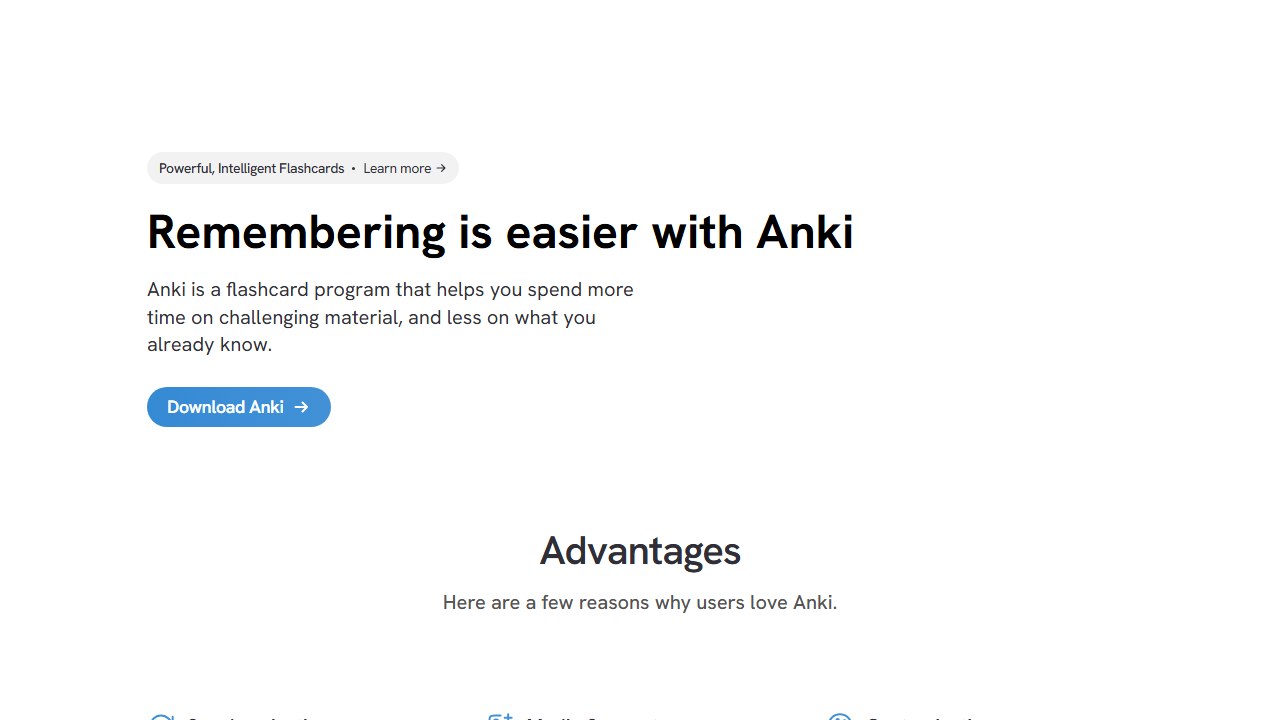 Anki homepage