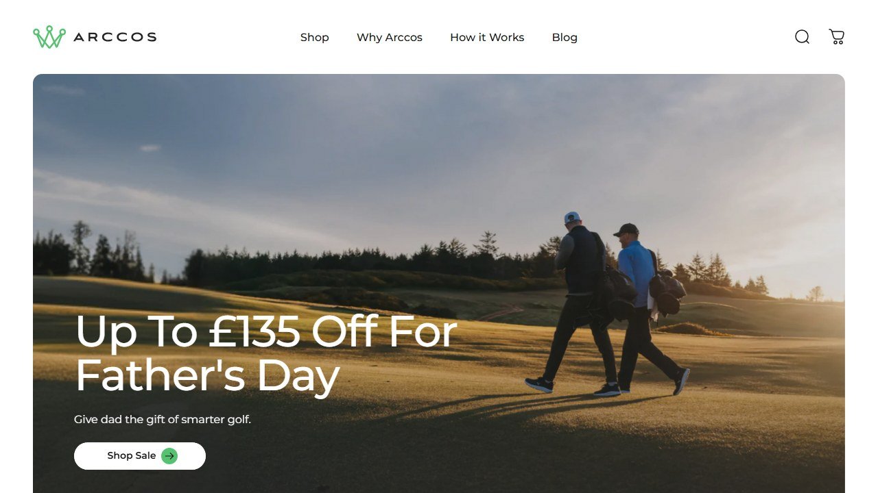 Arccos Caddie golf homepage