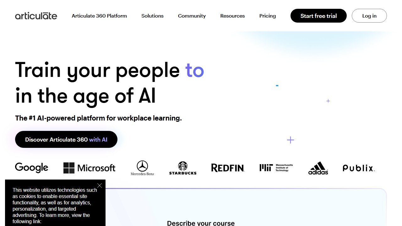 Articulate homepage