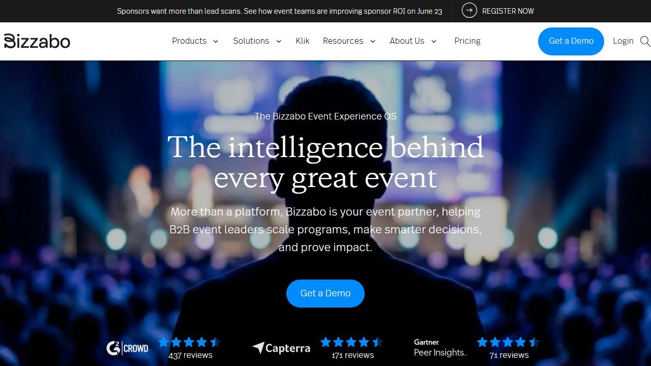 Bizzabo event platform homepage