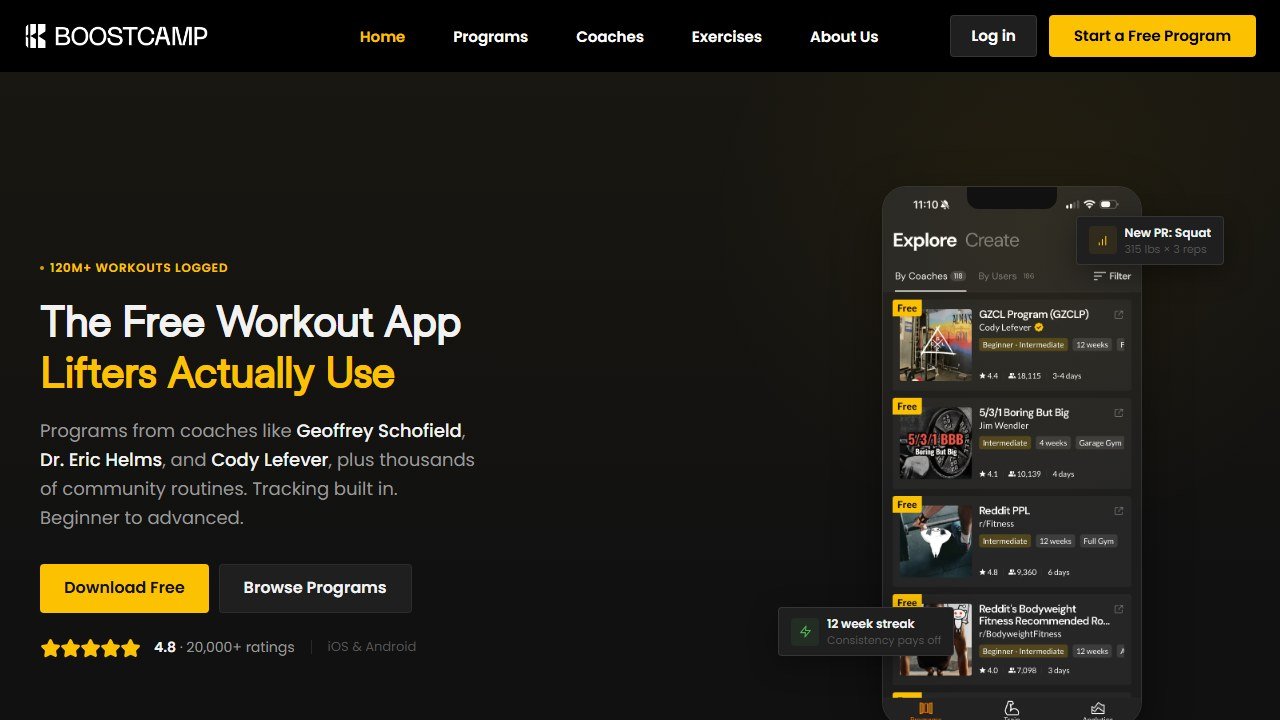 Boostcamp homepage(boostcamp.app)