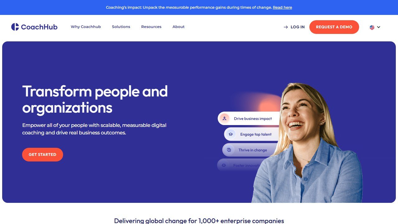 CoachHub digital coaching homepage