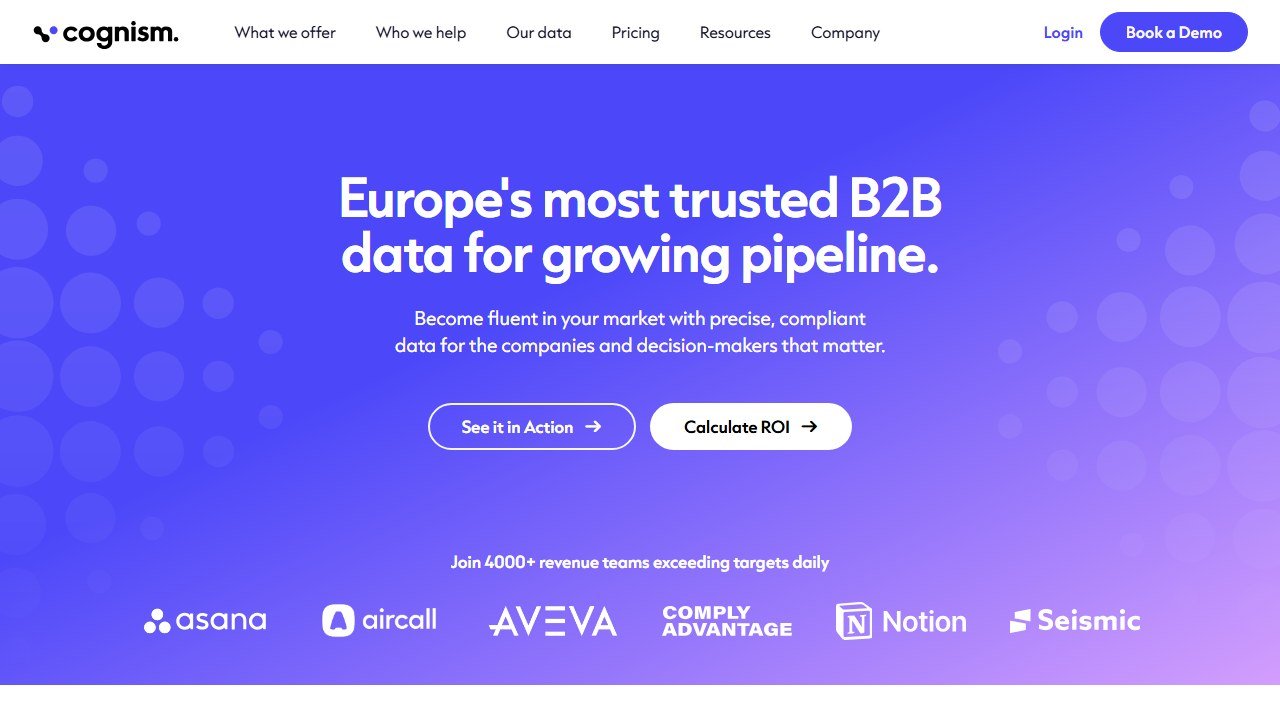 Cognism homepage screenshot