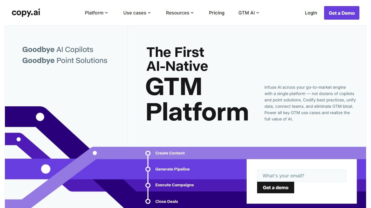 Copy.ai homepage