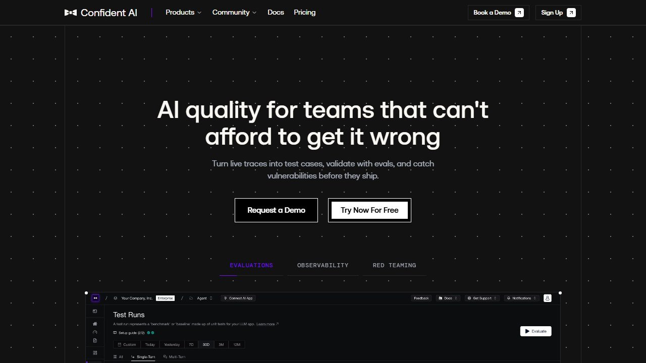 DeepEval by Confident AI homepage