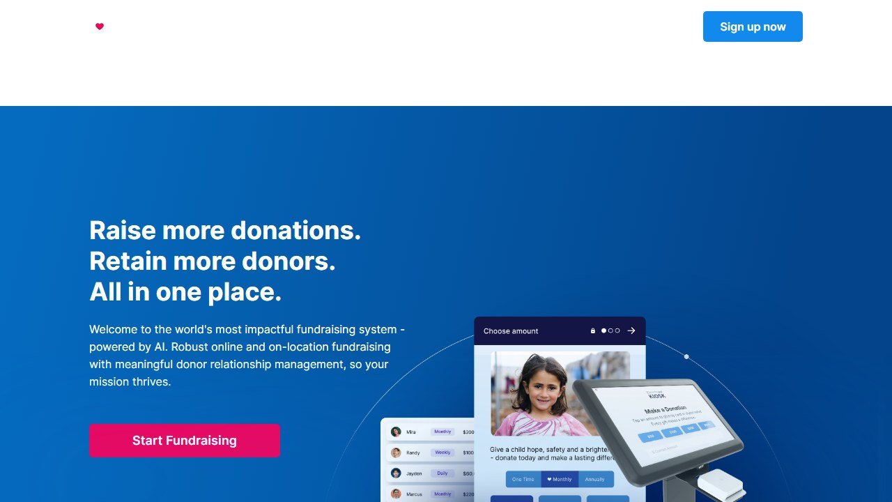 Donorbox nonprofit donation platform homepage