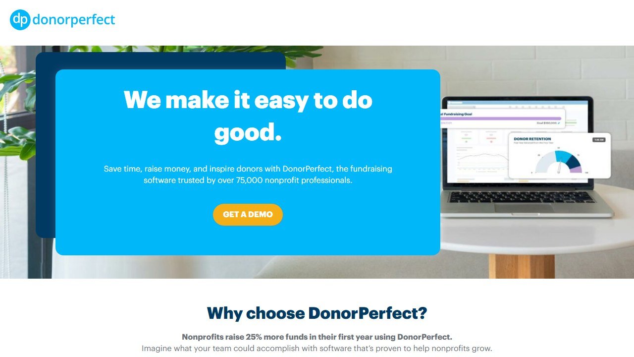 DonorPerfect homepage
