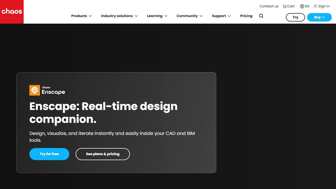 Enscape real-time rendering homepage