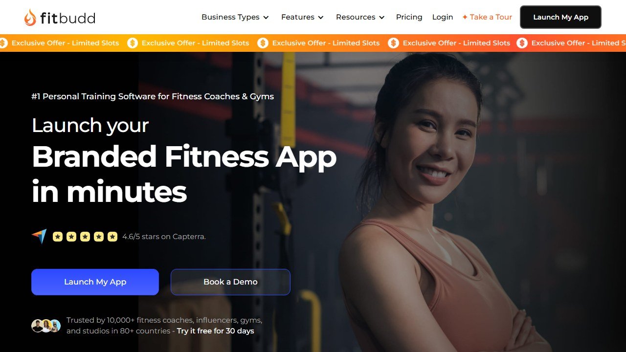 FitBudd homepage and interface (2026)