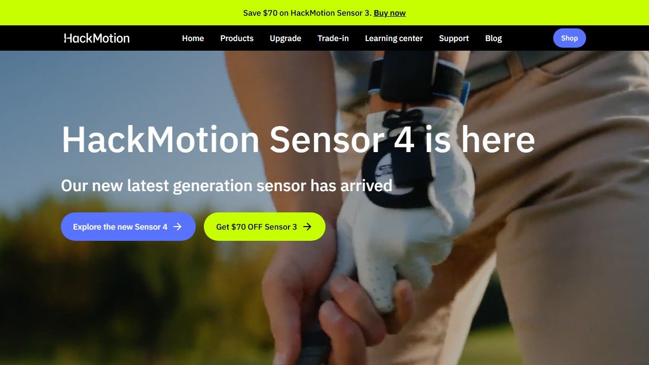 HackMotion golf wrist sensor homepage