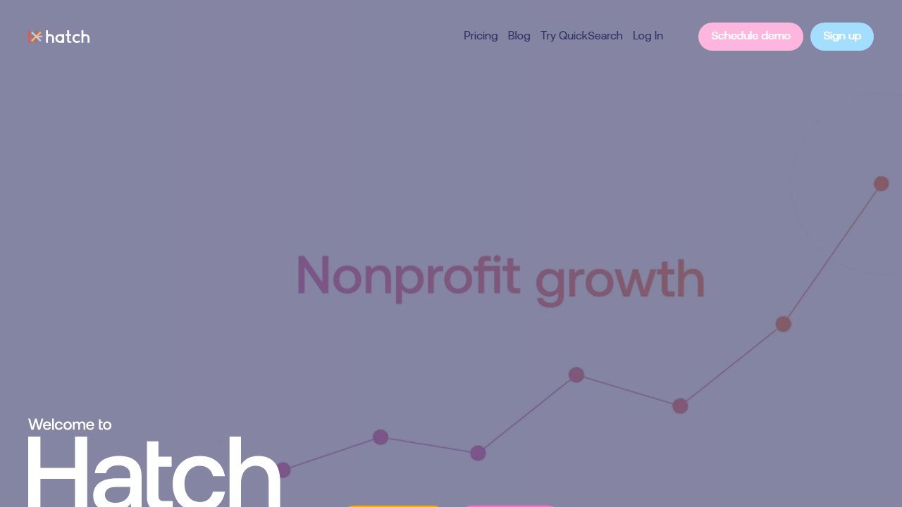 Hatch homepage screenshot