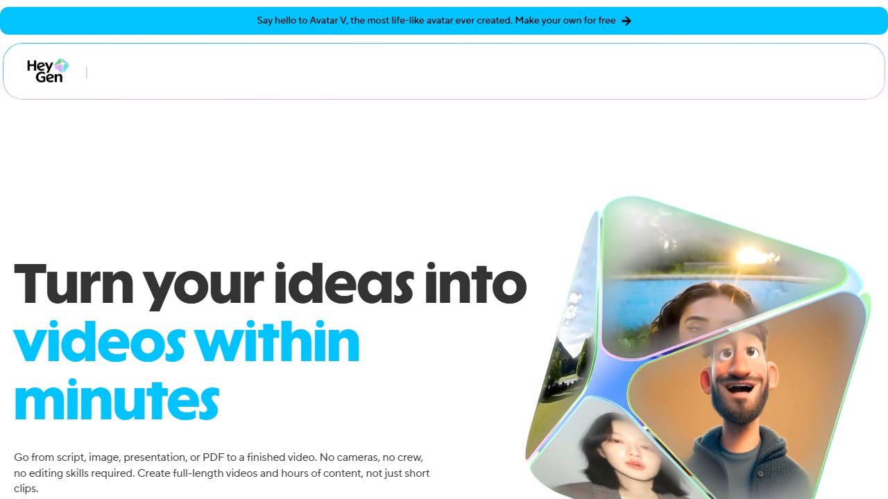 HeyGen homepage