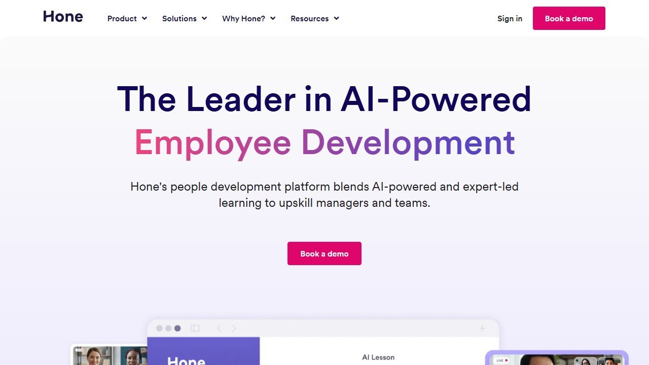 Hone manager training homepage