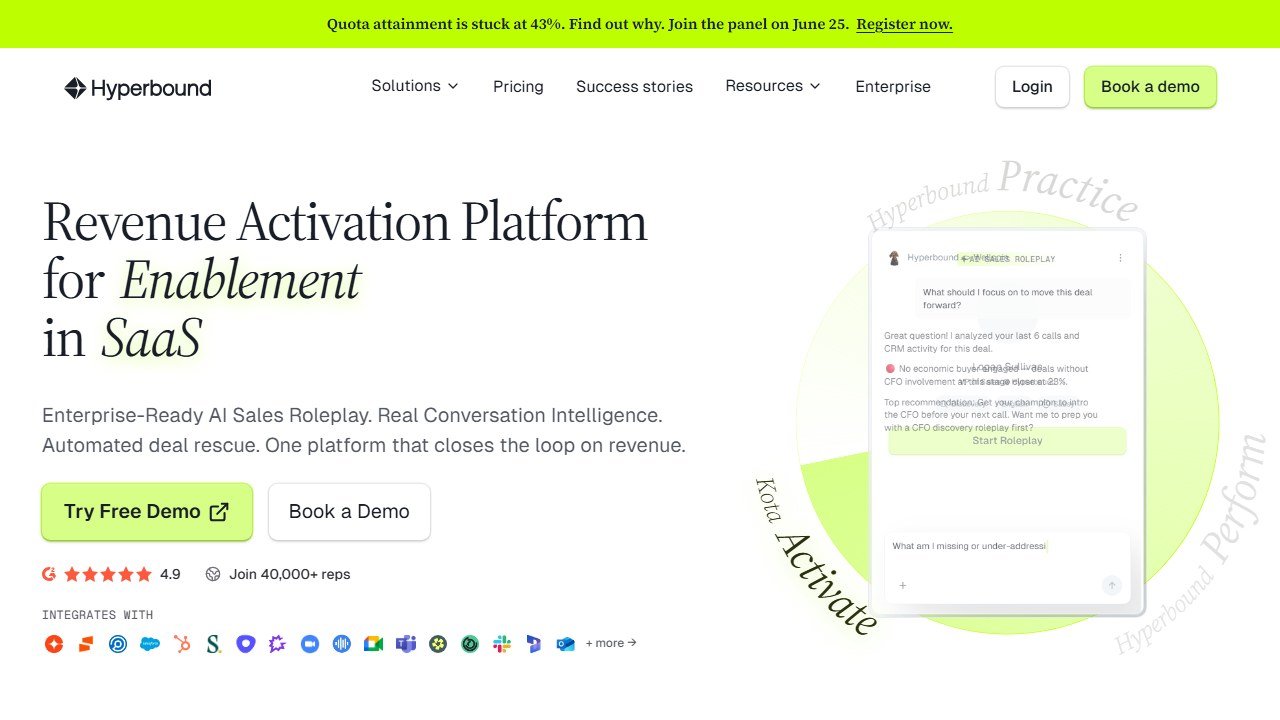 Hyperbound homepage and interface