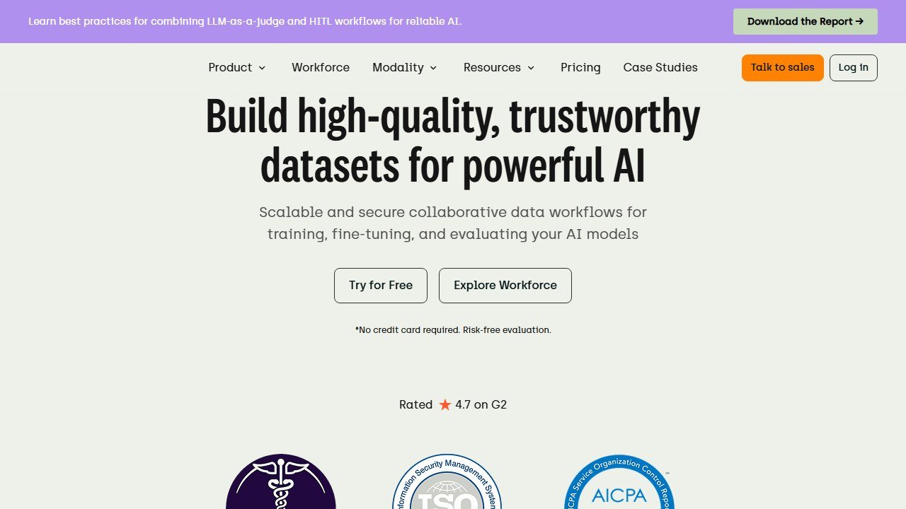 Kili Technology annotation homepage