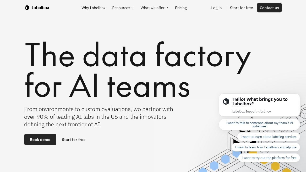 Labelbox data labeling homepage
