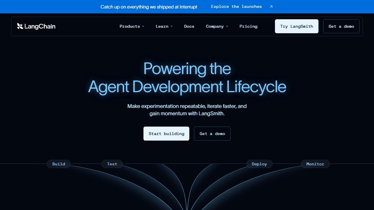 LangSmith LLM observability homepage