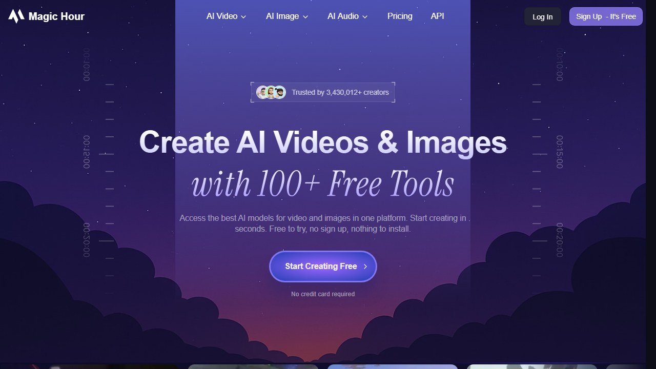 Magic Hour AI face swap tool homepage, best free video face swap