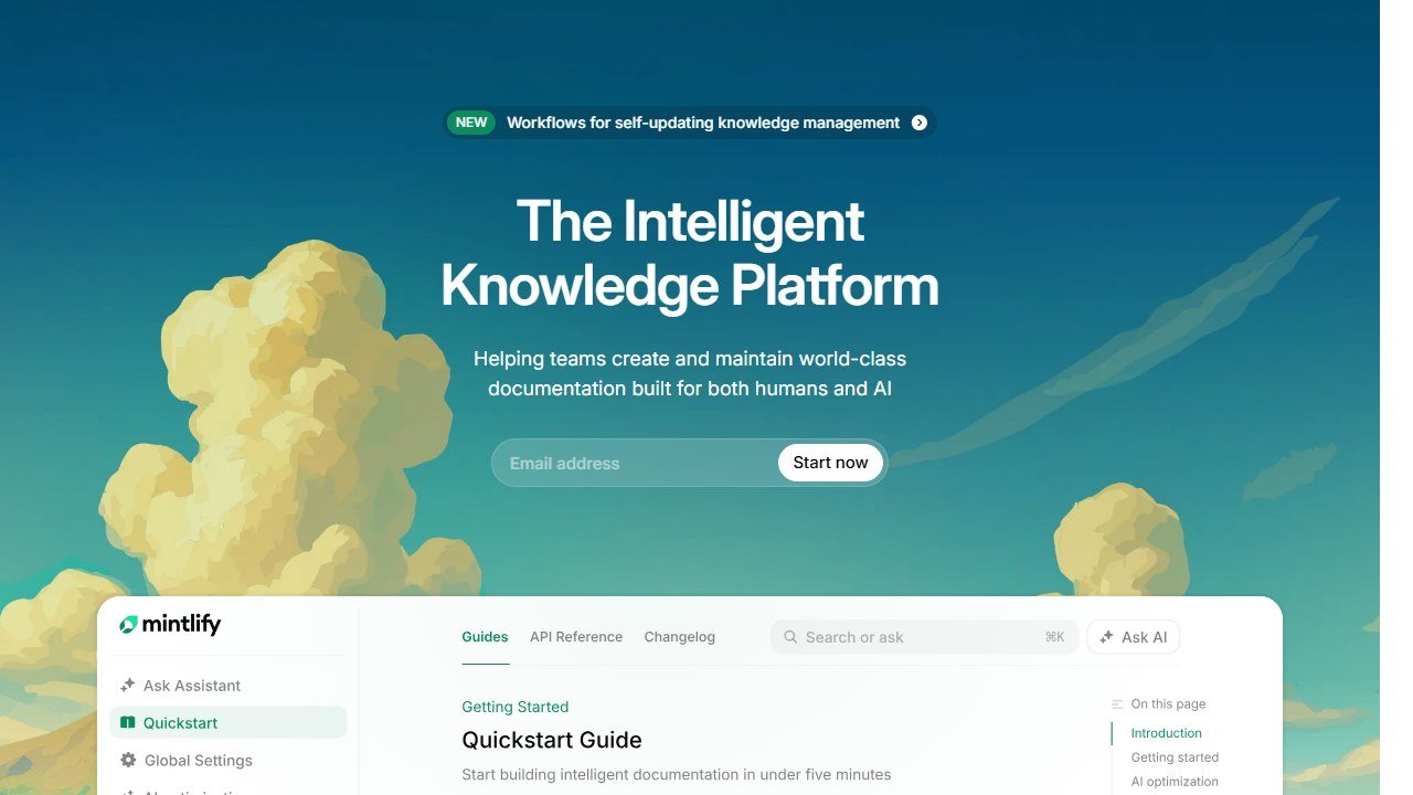 Mintlify homepage
