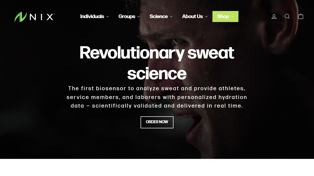 Nix Biosensors hydration homepage