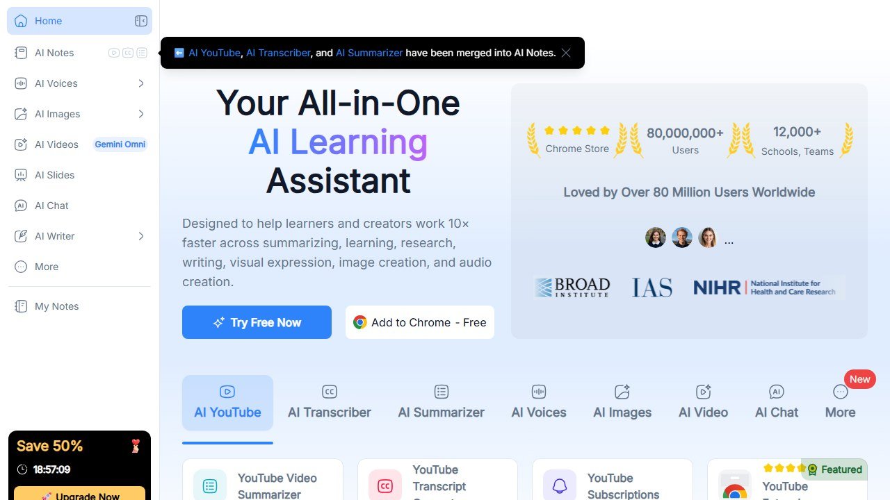 NoteGPT homepage