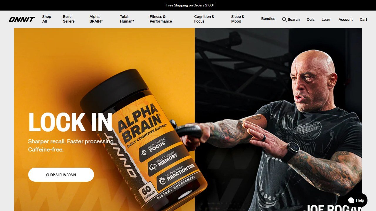 Onnit fitness homepage