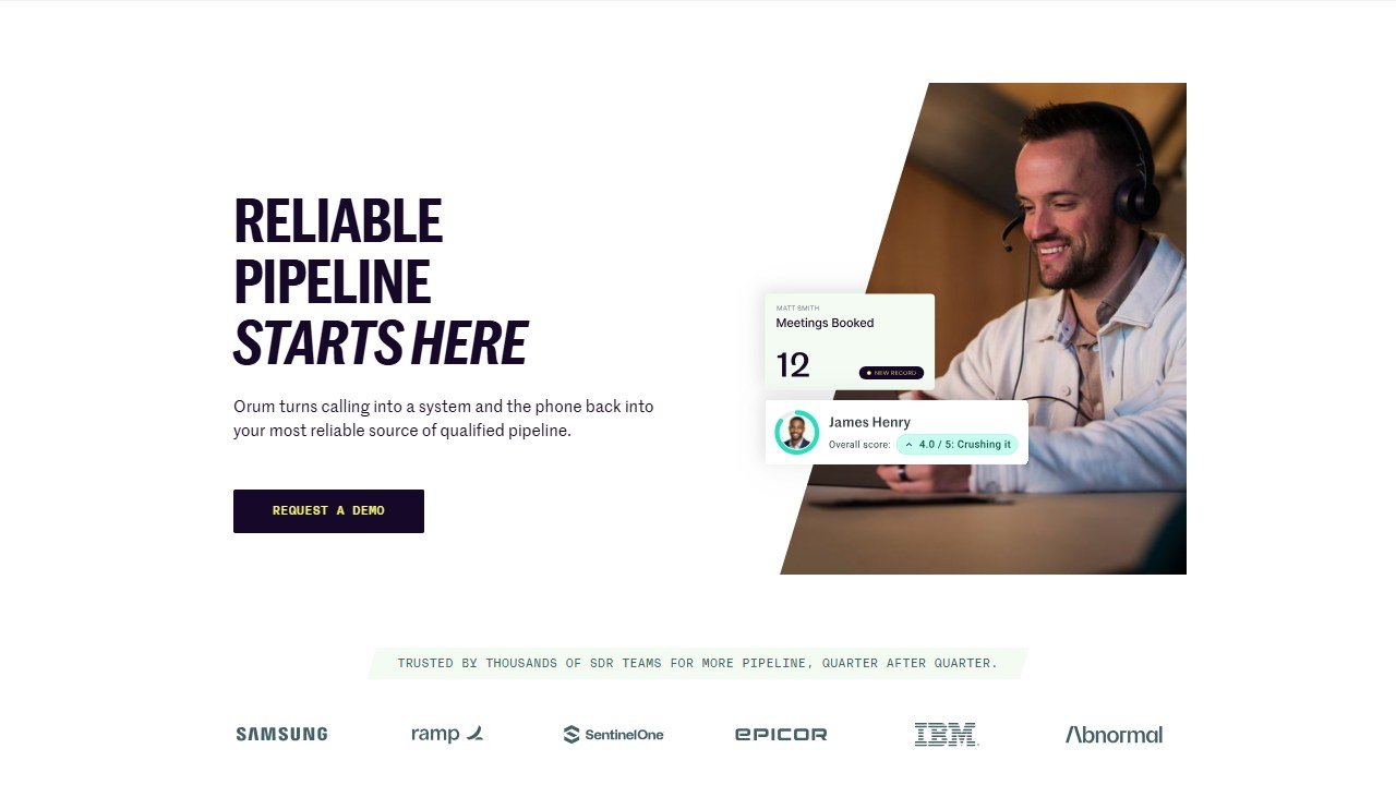 Orum homepage