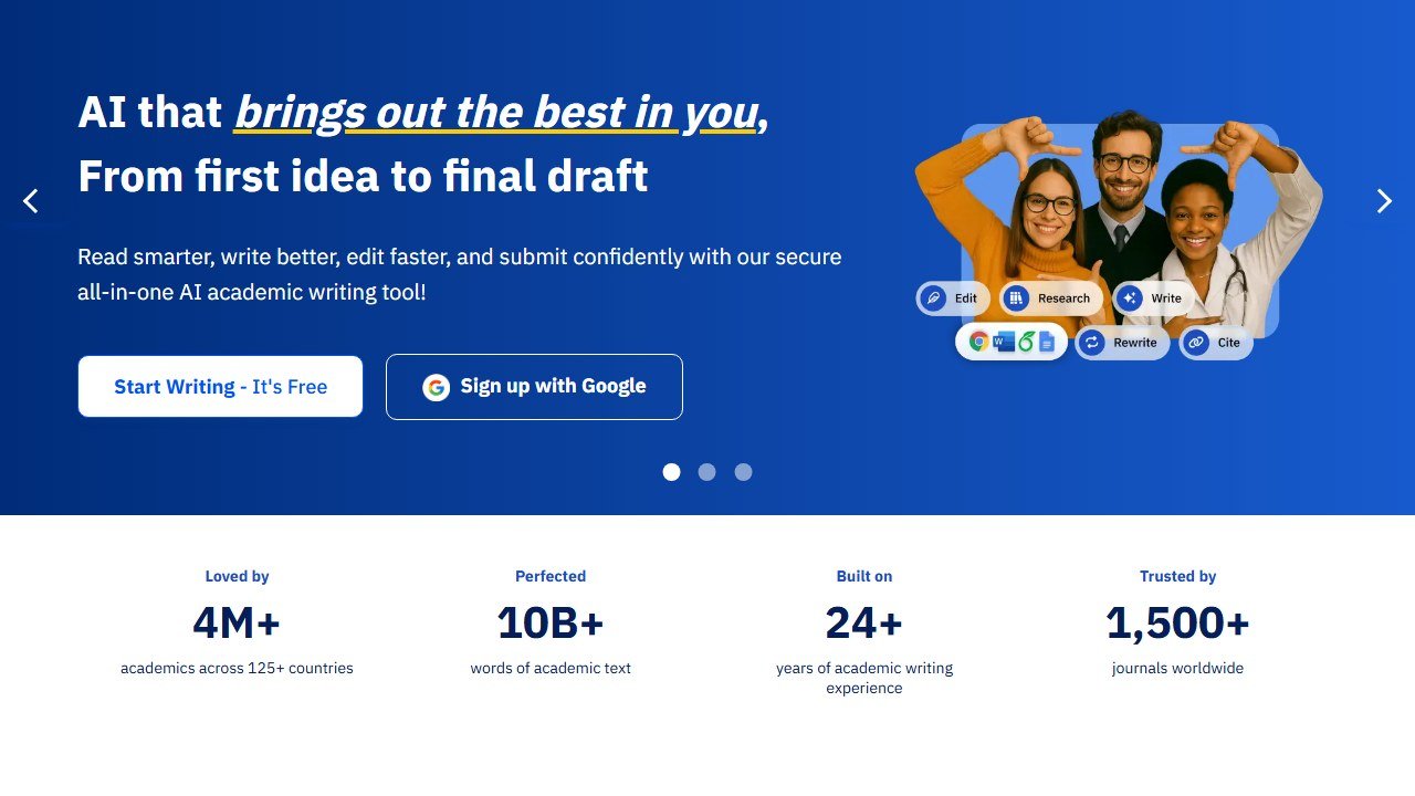 Paperpal homepage