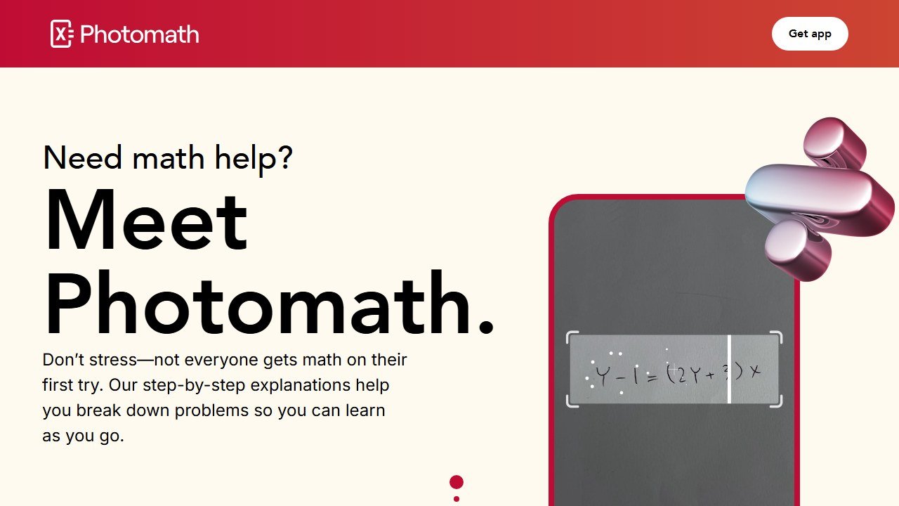 Photomath homepage