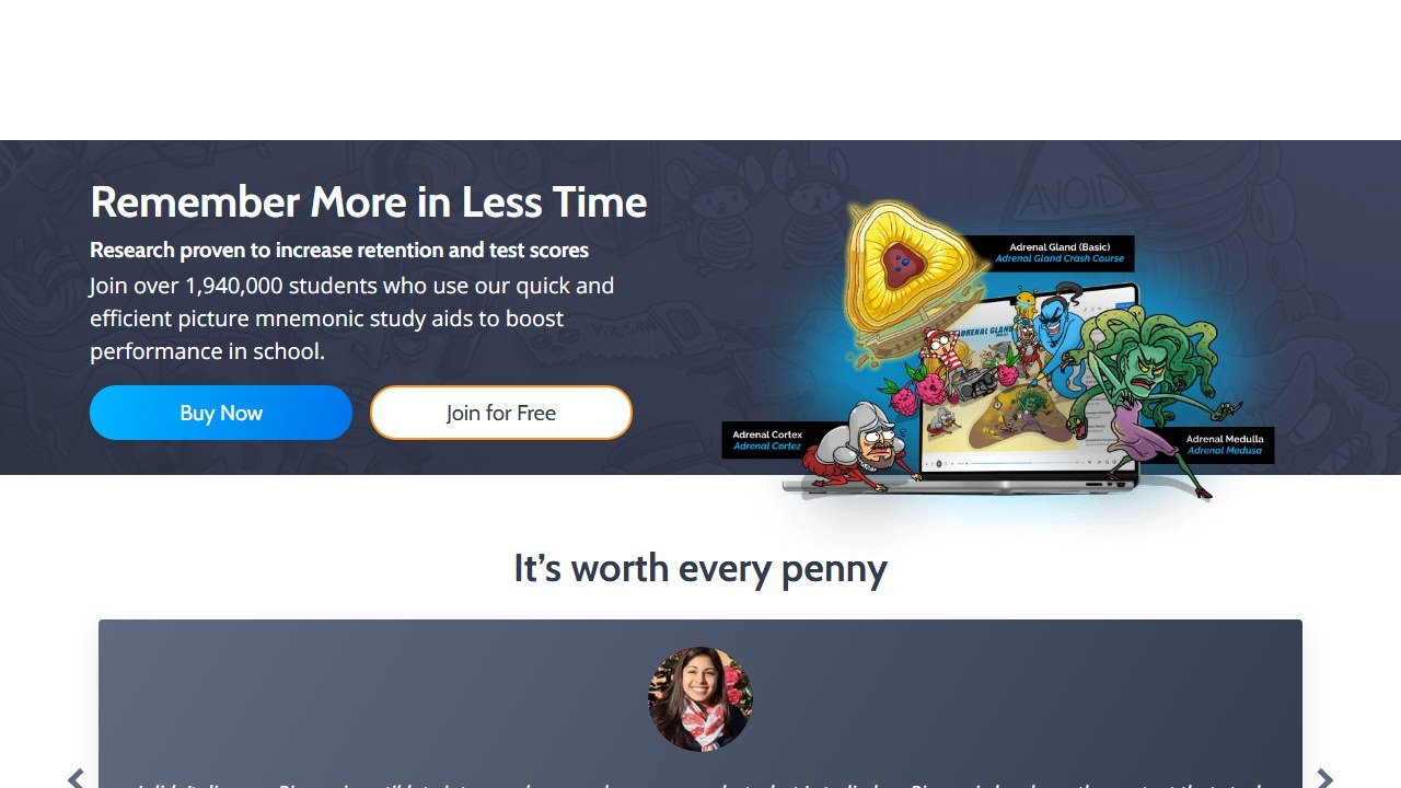 Picmonic homepage