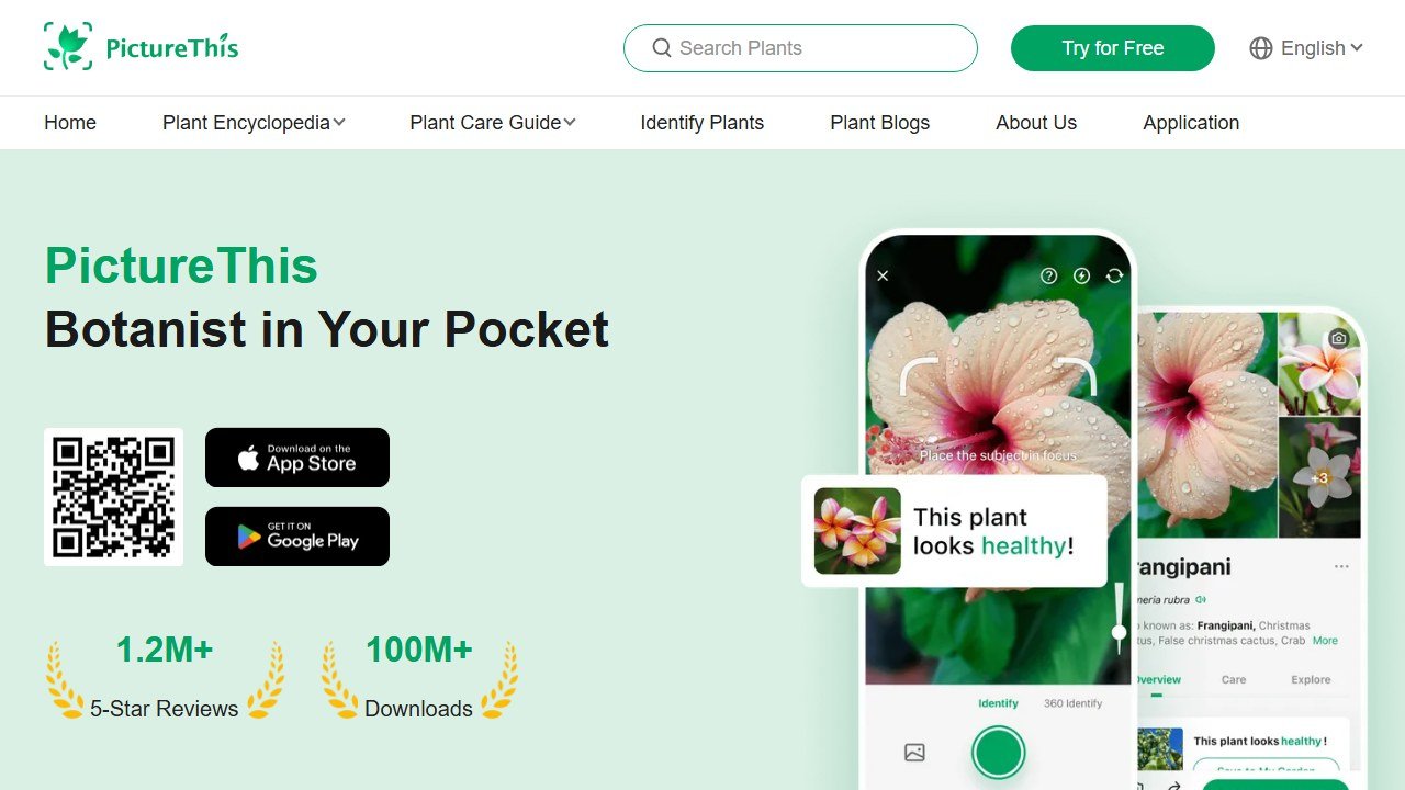 PictureThis plant identification app homepage